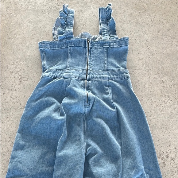 Madewell Denim Ruffle Jumper _size 00 - Picture 10 of 10